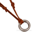 Vrai cuir collier clé Mens Chaped charmes pour colliers